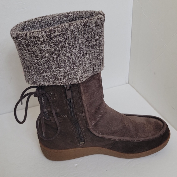 The North Face Sweater Boots Brown Suede Winter Size 7.5 - Picture 3 of 9